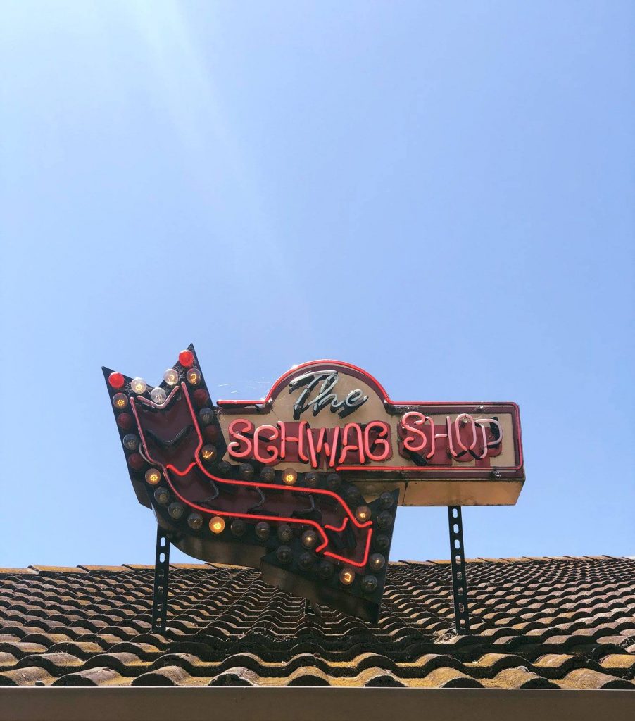 Petaluma Schwag Shop sign