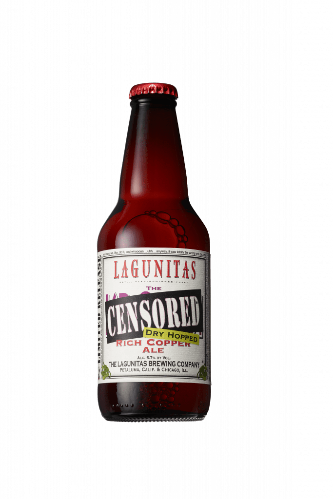 Lagunitas Brewing Company Censored 12oz bottle upright
