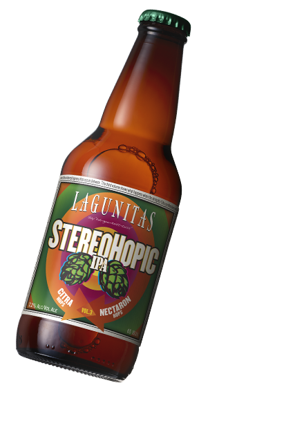 Lagunitas Brewing Company StereoHopic Volume 3 12oz bottle sideways