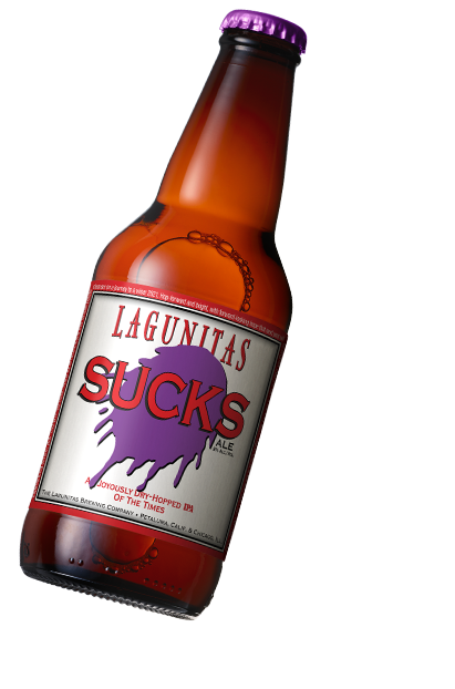 Lagunitas Brewing Company Sucks 12oz bottle sideways