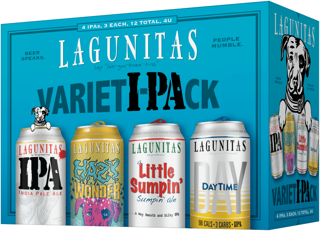 Lagunitas Brewing Company VarietI-PAck with 12oz cans of IPA Hazy Wonder Little Sumpin' DayTime